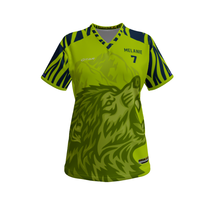 Ladies Custom Jerseys Wolf Howl Ladies Mascots Short Sleeve. (x 1)
