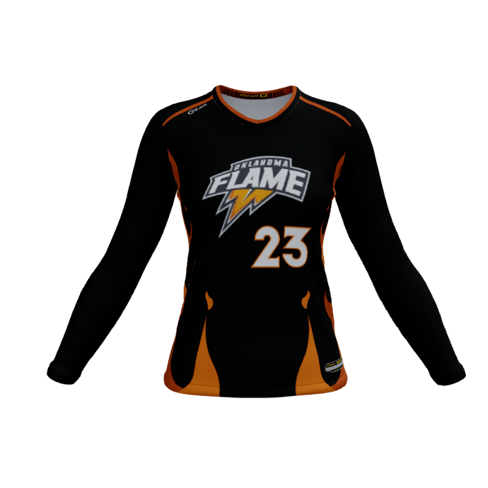 Ladies Custom Jerseys Fire Ladies Long Sleeve Jersey. (x 27)
