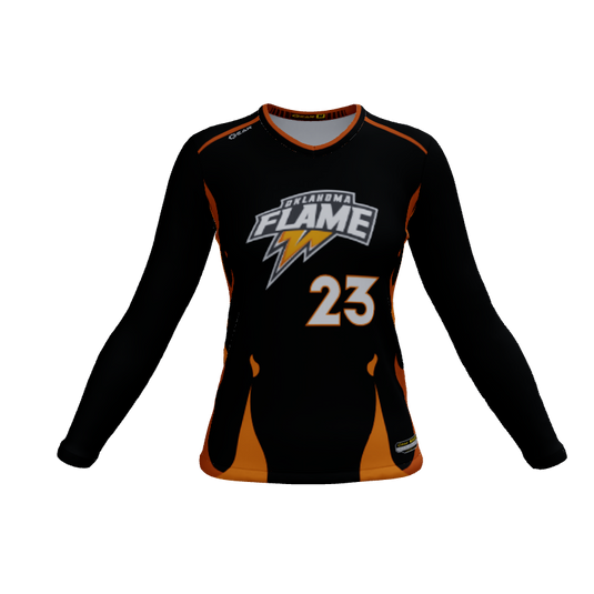 Ladies Custom Jerseys Fire Ladies Long Sleeve Jersey. (x 27)
