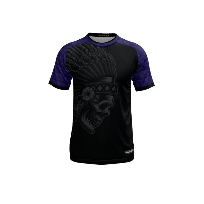 Mens Jerseys Chief Skull Mascot Crew Neck Short Sleeve Jersey. (x 1)