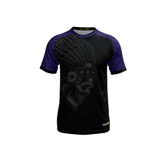 Mens Jerseys Chief Skull Mascot Crew Neck Short Sleeve Jersey. (x 1)