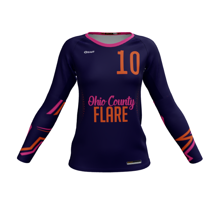 Ladies Custom Jerseys Dublin Pro Cut Volleyball Game Jersey. (x 12)