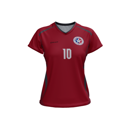 Ladies Custom Jerseys Scream 2.0 Ladies V-Neck Cap-Sleeve 2.50. (x 18)