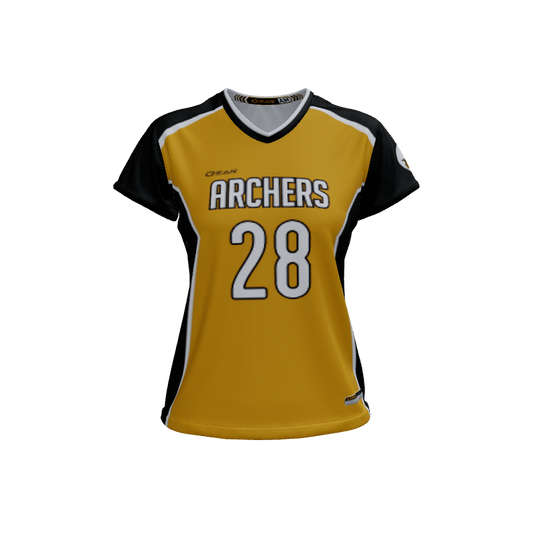 Ladies Custom Jerseys Saga 2.0 Ladies V-Neck Cap-Sleeve 2.50. (x 12)