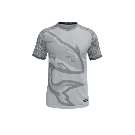 Mens Jerseys Shark Mascot Crew Neck Short Sleeve Jersey. (x 4)