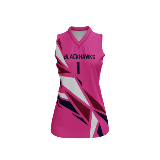 Ladies Custom Jerseys Attack Custom Ladies V-Neck Sleeveless Jersey. (x 16)