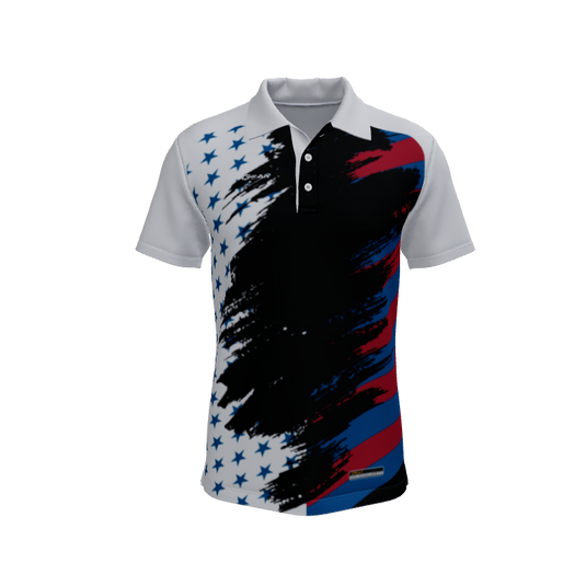 Mens Polos Old Glory Custom Polo V3. (x 1)