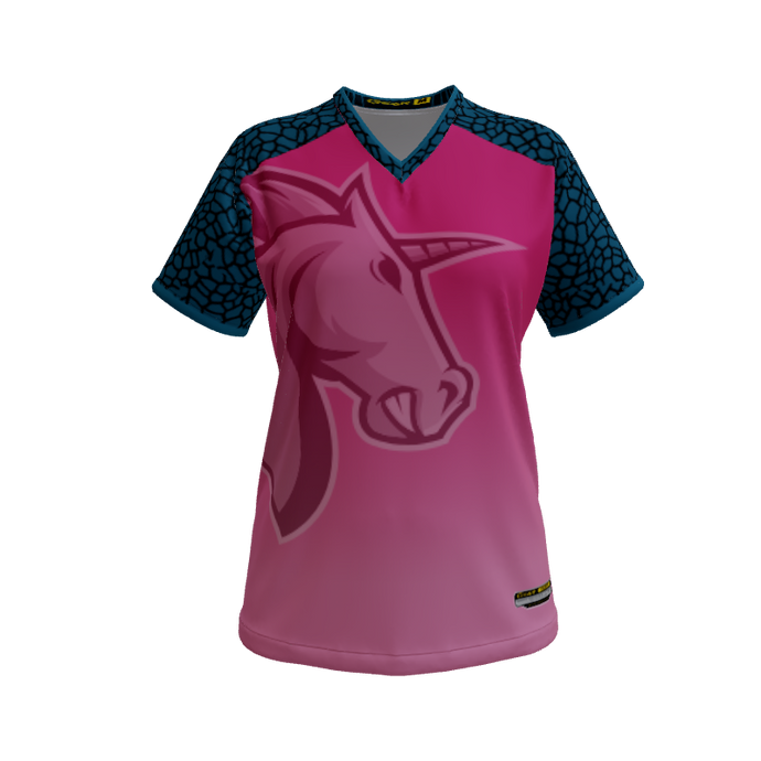 Ladies Custom Jerseys Unicorn Ladies Mascots Short Sleeve. (x 1)