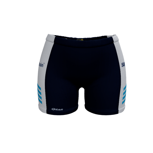 Ladies Shorts 4 Stripe Womens Short Spandex. (x 1)