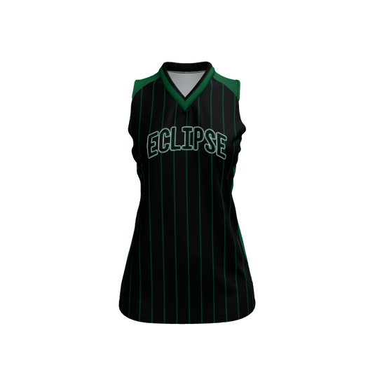 Ladies Custom Jerseys Core w/Pinstripe Custom Ladies V-Neck Sleeveless Jersey. (x 6)