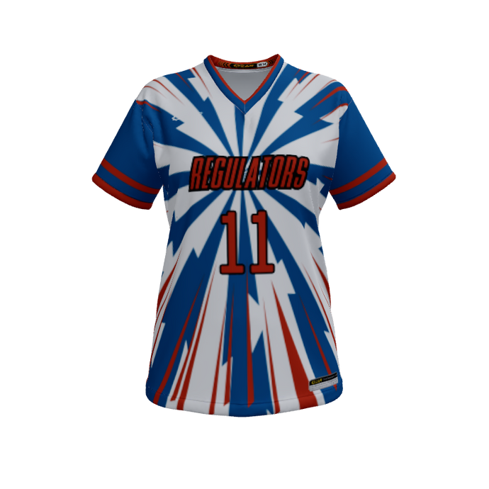 Ladies Custom Jerseys Comic Slam Ladies V-Neck Short Sleeve 2.50. (x 4)