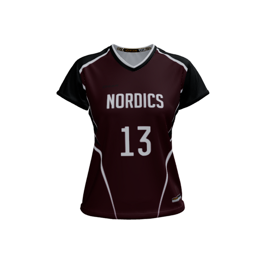 Ladies Custom Jerseys Mystic 2.0 Ladies V-Neck Cap-Sleeve 2.50. (x 1)