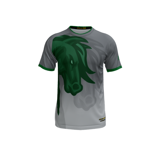 Mens Jerseys Mustang Mascot Crew Neck Short Sleeve Jersey. (x 20)