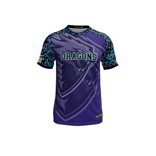 Mens Jerseys Dragon Mascot Crew Neck Short Sleeve Jersey. (x 4)