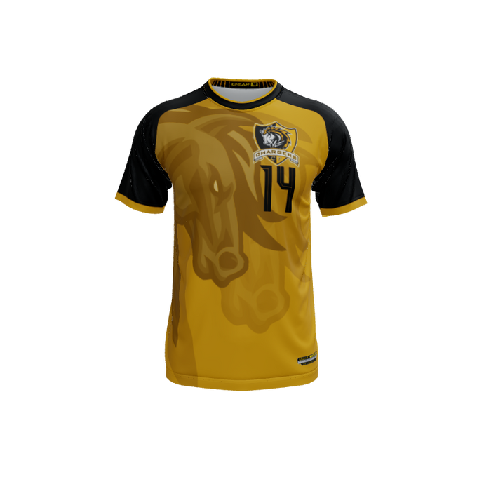 Mens Jerseys Mustang Mascot Crew Neck Short Sleeve Jersey. (x 27)