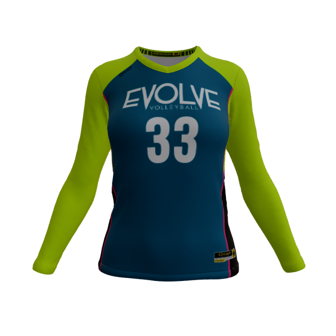 Ladies Custom Jerseys Bombshell Womens Fitted Volleyball Jersey. (x 1)