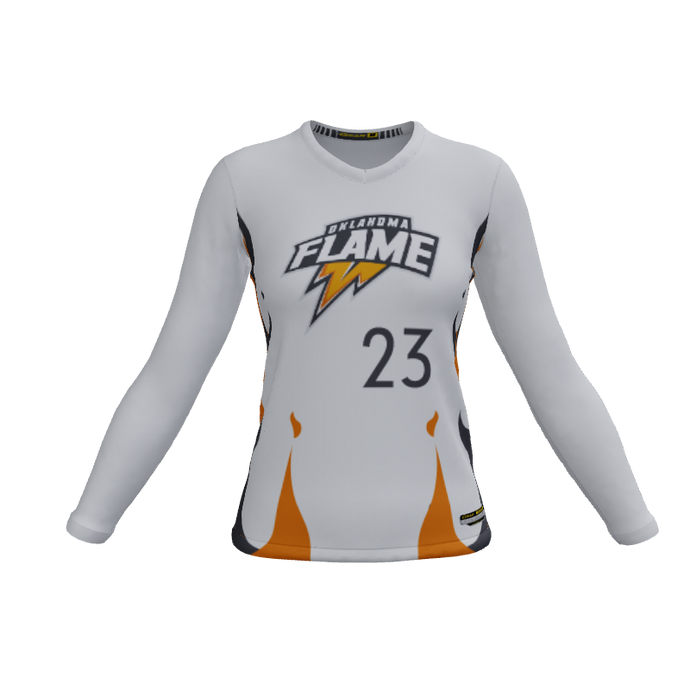 Ladies Custom Jerseys Fire Ladies Long Sleeve Jersey. (x 1)