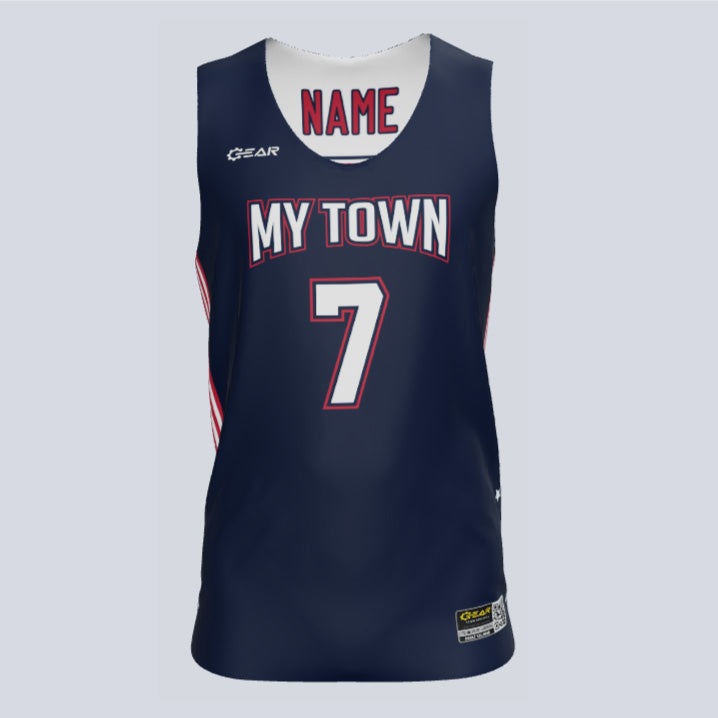 Load image into Gallery viewer, Reversible Single Ply American Basketball Jersey
