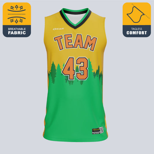 Custom Forest Basketball Jersey