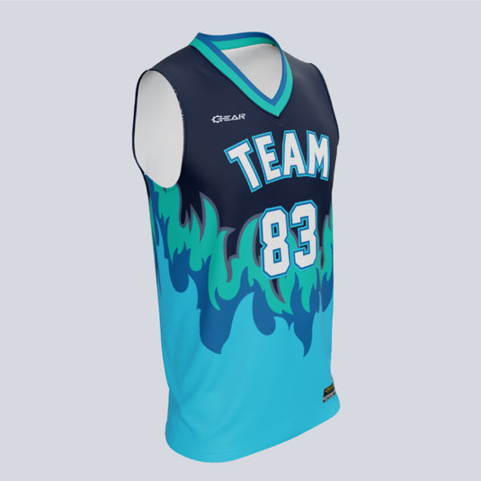 Custom Fire Basketball Jersey
