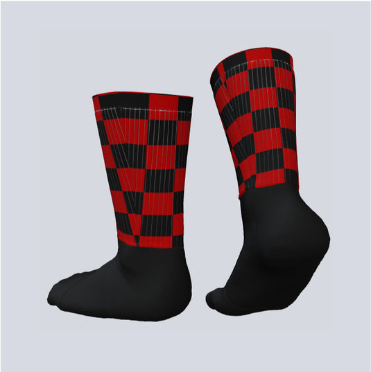 Custom Checker Crew Socks