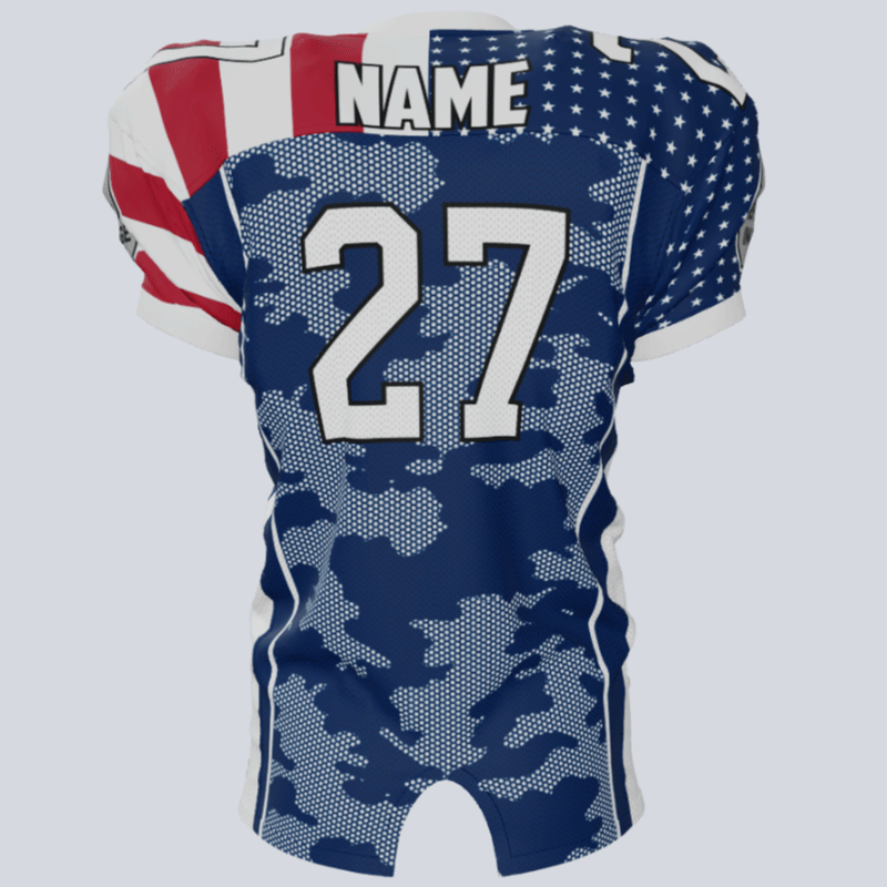 Load image into Gallery viewer, Custom Team America Fitted Football Jersey
