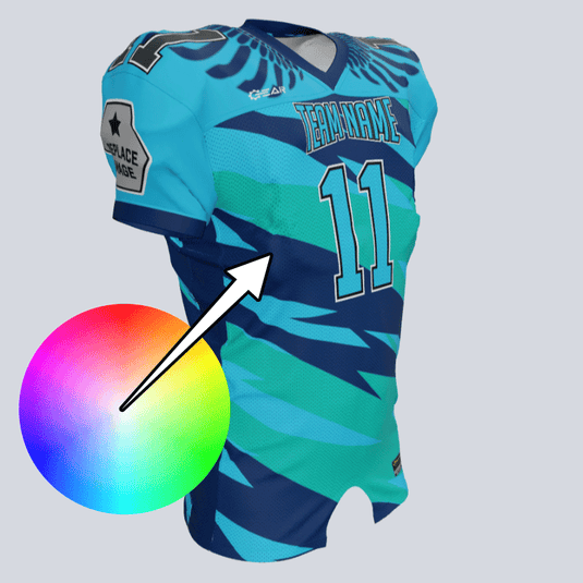 Custom Aztec Wings Fitted Football Jersey