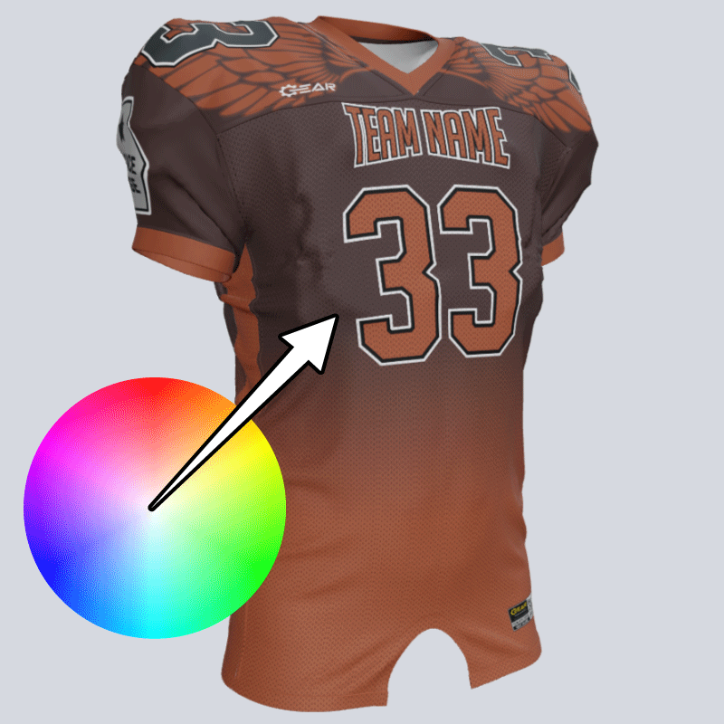 Load image into Gallery viewer, Custom Hawk Wings Fitted Football Jersey
