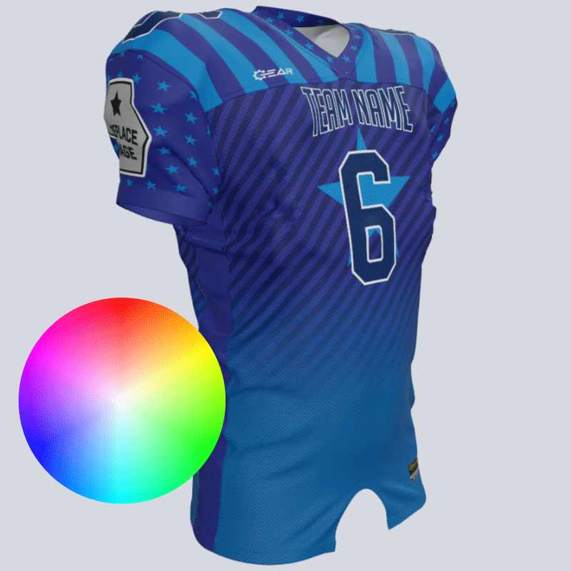Load image into Gallery viewer, Custom Lone Star Fitted Football Jersey

