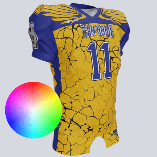 Custom Speed Wings Fitted Football Jersey