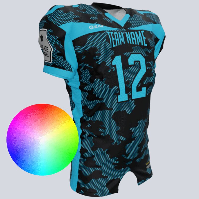 Load image into Gallery viewer, Custom Stream Fitted Football Jersey
