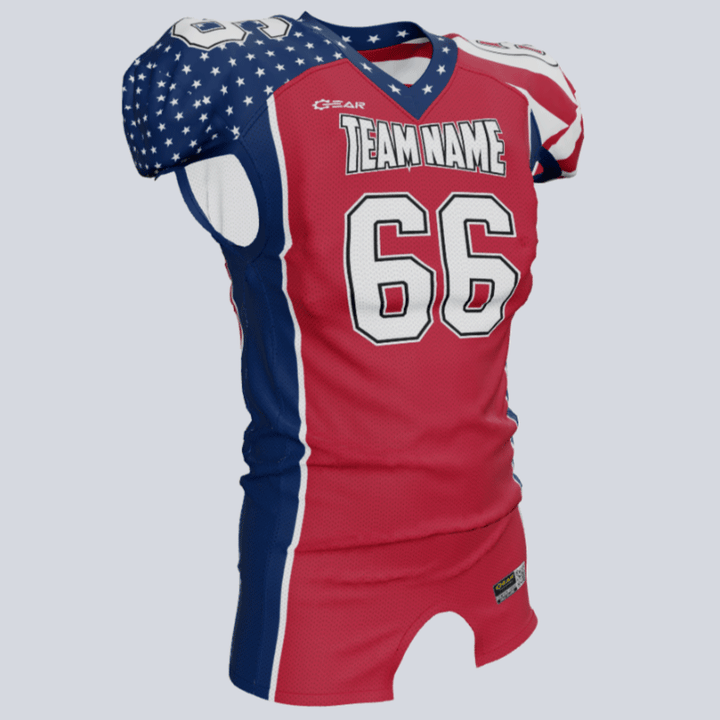Custom Team America Fitted Linesman Football Jersey – Gear Team Apparel