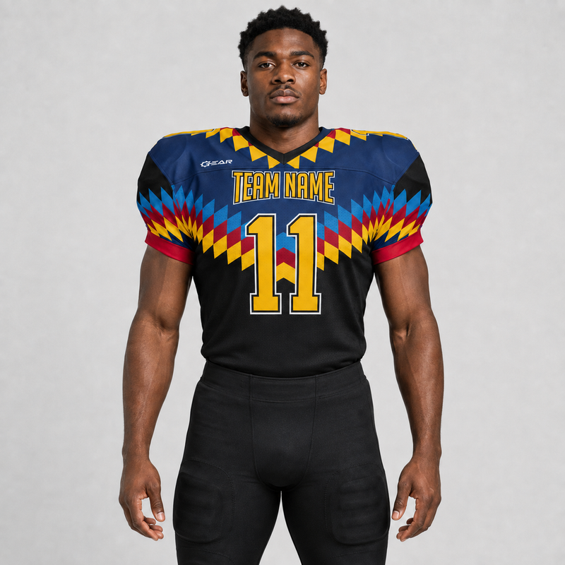 Load image into Gallery viewer, Custom America Fitted Football Jersey
