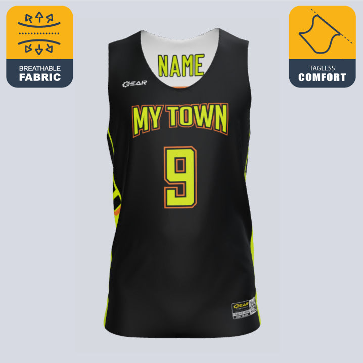 Load image into Gallery viewer, Reversible Single Ply Cutter Basketball Jersey
