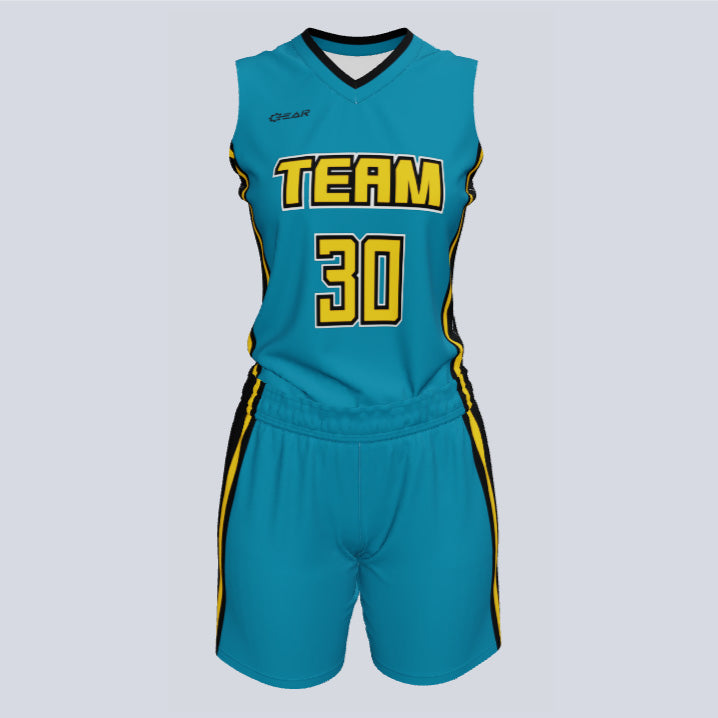 Load image into Gallery viewer, Ladies Custom Basketball Triple Double Uniform
