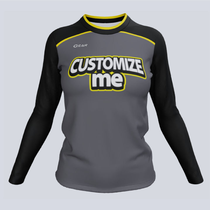 Load image into Gallery viewer, Ladies ECO Long Sleeve Crew Fate Jersey
