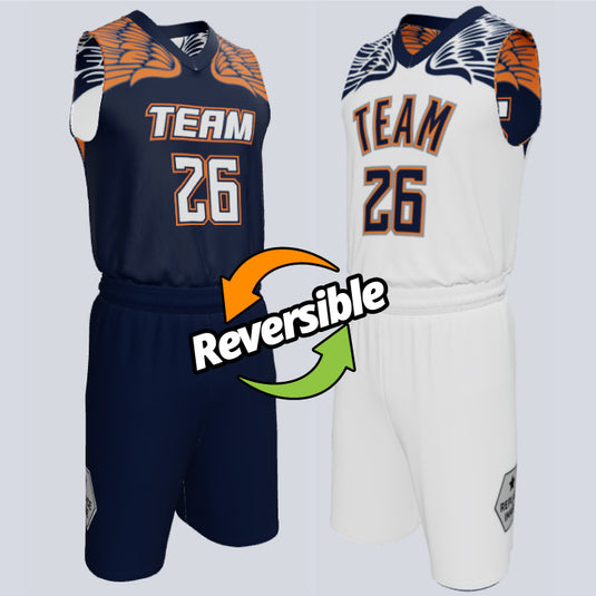 Custom Reversible Double Ply Basketball Flight Uniform