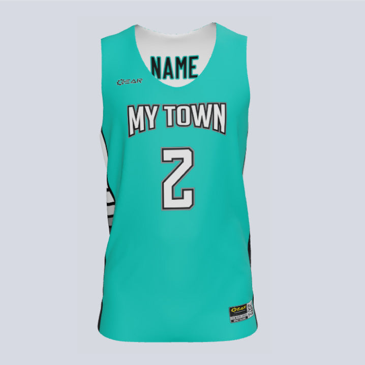 Load image into Gallery viewer, Reversible Single Ply Forward Basketball Jersey
