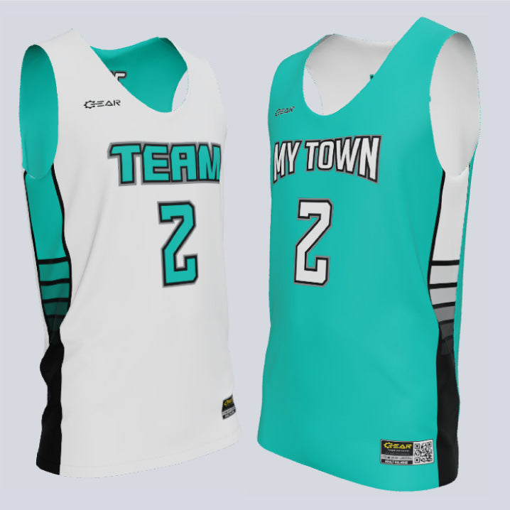 Load image into Gallery viewer, Reversible Single Ply Forward Basketball Jersey
