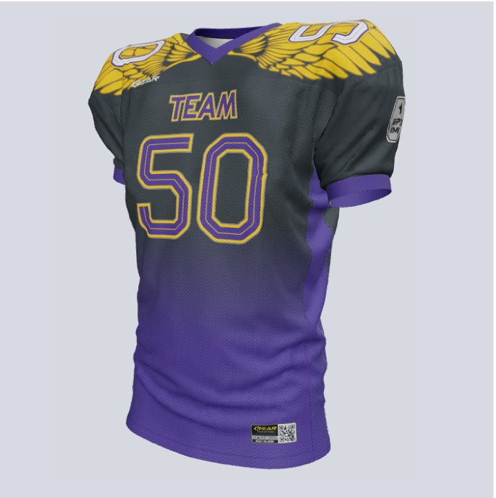 Load image into Gallery viewer, Custom Hawk Wing Loose-Fit Football Jersey
