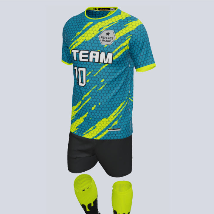 Load image into Gallery viewer, Premium Hex Custom Soccer Uniform w/Custom Socks
