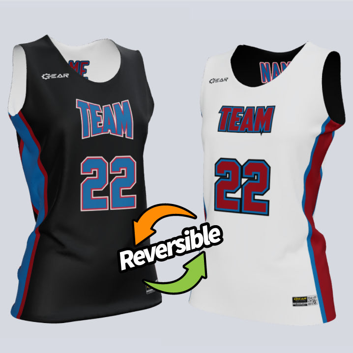 Load image into Gallery viewer, Reversible Single Ply Ladies Express Basketball Jersey
