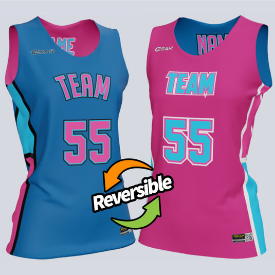 Reversible Single Ply Ladies Queen Basketball Jersey