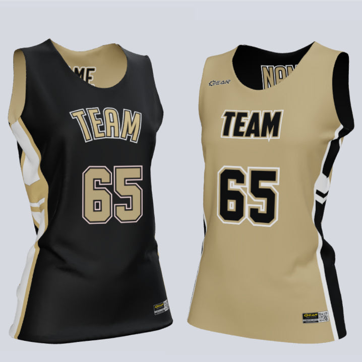 Load image into Gallery viewer, Reversible Single Ply Ladies Chevron Edge Basketball Jersey
