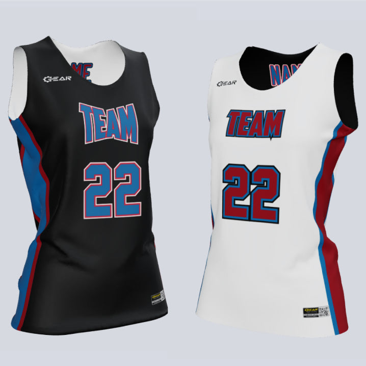 Load image into Gallery viewer, Reversible Single Ply Ladies Express Basketball Jersey
