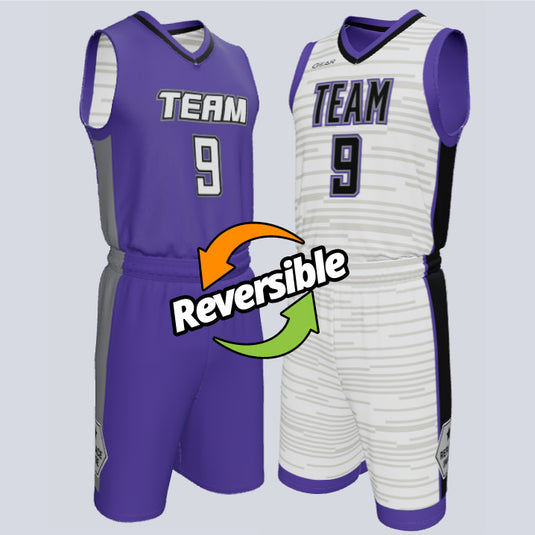 Custom Reversible Double Ply Basketball Nitro Uniform