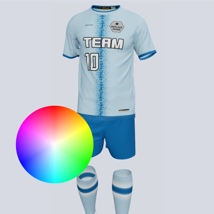 Load image into Gallery viewer, Premium Pixel Custom Soccer Uniform w/Custom Socks
