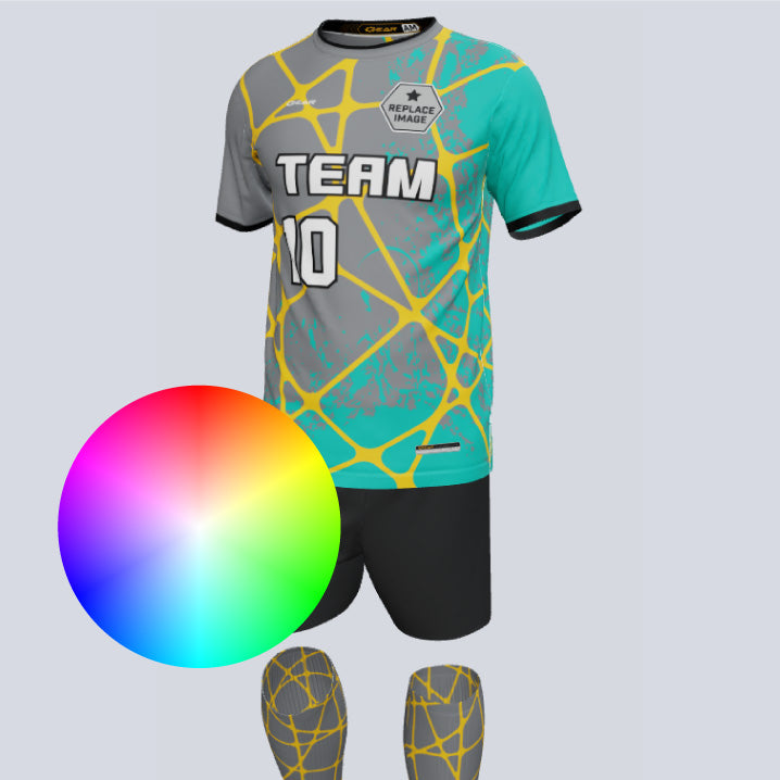 Load image into Gallery viewer, Premium Racer Custom Soccer Uniform w/Custom Socks
