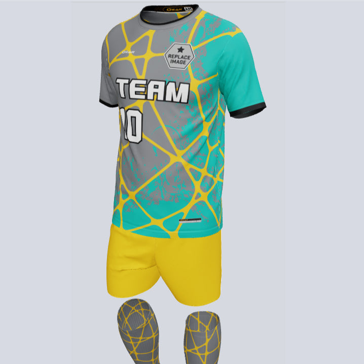 Load image into Gallery viewer, Premium Racer Custom Soccer Uniform w/Custom Socks
