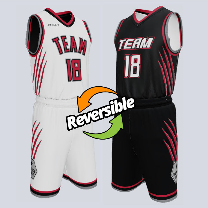 Load image into Gallery viewer, Custom Reversible Double Ply Basketball Rip Uniform

